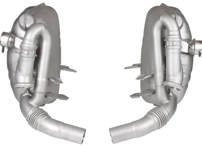 Exhaust set sport rear, 'Super sound', stainless steel, with adjustable sound valves Porsche 996 - 99611121000, 99611112155, 99611112170, 99611112157, 99611113154, 99611112256, 99611112270, 99611112257, 99611113254 - 1620601310, 96.335SSOUND