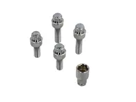 Locking wheel bolt kit (+7mm/+15mm longer). Chrome plated for Porsche - 99736198009, PAF009593, 99136105700, WHT006980C, WHT006980A, 9A700698000