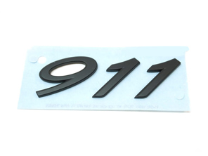 '911' SCHWARZES Heckdeckel-Emblem. Porsche 991 - 99155923104