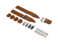 Bonnet strap kit Tan leather. Porsche 356 - NLA51108010400, 35651108010400, 64451108010400, 61651108010400, 69551108010400 - NLA-511-080-10