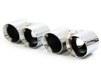 Tubos de escape DesignTek diseño redondo doble, cromado para Porsche 997.2 - 99711115130, 99711135130, 99711198330, 99711199140, 99711115230, 99711198430, 99711198234, 99711198134