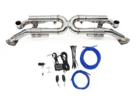 Fabspeed Valved Center Muffler Bypass X-Pipe (Valved Exhaust Only). Porsche 991 Carrera (2012-2016) - 99104420004, 99104420003 - FS.POR.991.CMBXV, FS.POR.991.CMBXVC