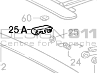 Bisagra de techo corredizo. Porsche 911/964/993 - 91156412300
