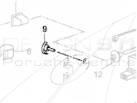 Wing Petrol Flap Rubber stop. Porsche 996 / 986