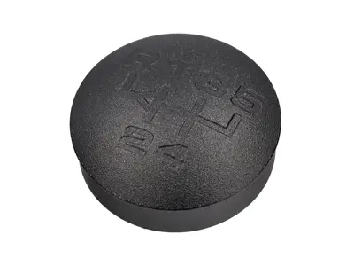 Inserto de pomo de cambio de marchas en aleación grabada, color negro. Porsche 964 Carrera - 95042412000, 95042412001 - GI964B