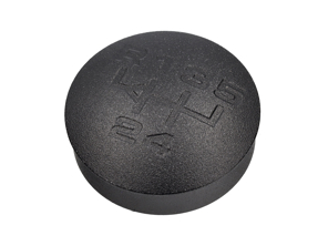 Inserto de pomo de cambio de marchas en aleación grabada, color negro. Porsche 964 Carrera - 95042412000, 95042412001 - GI964B