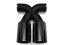 Auspuff Deluxe Dual Style Endrohr schwarz verchromt. Porsche 987.2 Boxster / Cayman - 98711125730, 98711125831, 98711198130, 98711125860