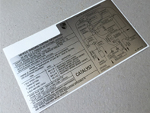 Emission sticker for engine lid. Porsche 944 Turbo (1989) USA/CANADA - 95100611507
