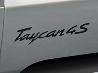 Désignation du modèle sur les portes. Porsche Taycan 4S - 9J104480001, 9J104480001041, 9J10448000184A, 9J104480001V04, 9J10448000124K
