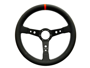 Volant Eau Rouge Sport Refroidi par Air Cuir avec Indicateur Orange 350mm. Porsche911/964/993/924/944/968/928. - 74101, 74100