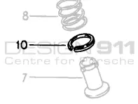 Rondella base specchietto retrovisore inferiore. Porsche 964/993/928/968 - 96573134500