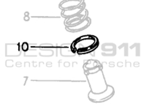 Door Mirror Base Washer Lower. Porsche 964 / 993 / 928 / 968 - 96573134500