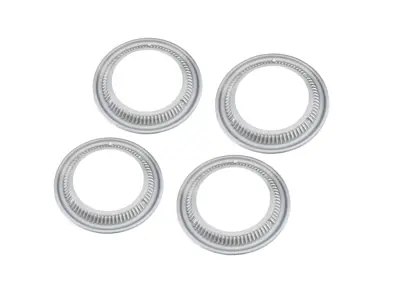 Juego de 4 anillos ornamentales. Llanta de acero de 16". Porsche 356 pre A - 35668108, 356 68108, 356 68118, 35668118 - 356-A DECOR RING