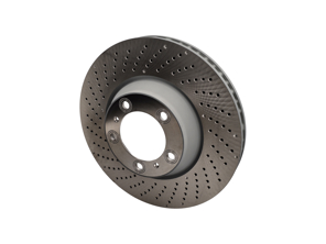 Remschijf, voor, geboord monoblok, 350 x 34 mm. Porsche 997 I422 - 99735140502, 99735140602 - PFL30905, PFR31005