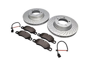 FRONT Brake Pads and Brake Disc Package Porsche 991 3.4L - 99735140101, 99735140201, 98135193904