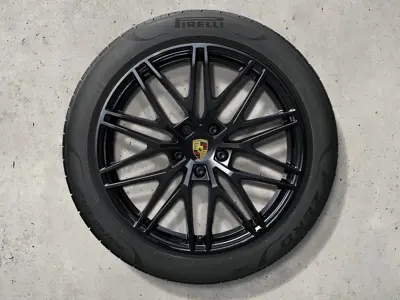 Cayenne RS Spyder Design 21" en noir (brillant) jantes en alliage et pneus été Porsche d'origine - 9Y0044643F
