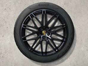 21" Cayenne RS Spyder Design in Schwarz (Hochglanz) Alufelgen und Sommerreifen Original Porsche - 9Y0044643F