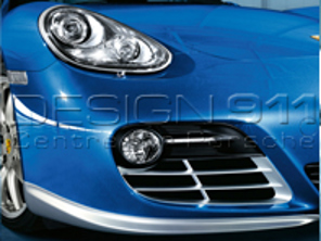 Spoiler lip in matt Aluminium Look. Porsche 987C Cayman - 98704480211
