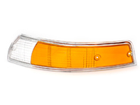 Blinkerglas vorne mit CHROM-Rand. Porsche 911 1967-74 - 91163194301, 91163194401, 1695401680, 1695401670, P14963S, P14963D