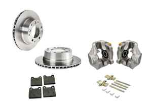 Kit pinza freno posteriore, disco e pastiglie freno. Porsche 911 1969-83 - 91135290700, 91135290800, 90135204114, 91135295003, 91135295005, 91135295004