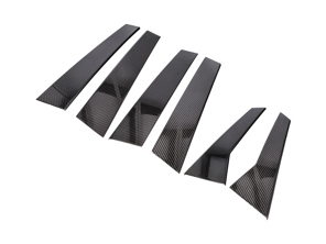 Deurstijlbekledingset Carbon Fibre. Porsche 95B.1 Macan 2014-18 - 95B853317C, 95B853318C, 95B853351C, 95B853352C, 95B853589C, 95B853590C - E436 GLOSS, E436 MATTE