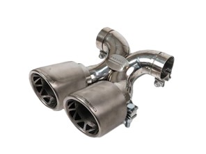 Fabspeed Maxflo True X-Pipe With Dual Tips, Titanium. Porsche 987 Boxster / Cayman (2005-2008) - 98711125401, 98711198100, 98711125831 - FS.POR.987.DLTTI