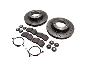 Paquete de pastillas de freno y discos de freno delanteros para Porsche 993 C2/4 1994-97 - 99335104301, 99335104401, 99335193905, 96461236302, 96535109600, 96435109601, 92835139304, 92835193005, 92835193006, 92835193016, 92835193900, 92835193901, 92835193902, 92835193904, 94435193902, 95935194901, 95935194903, 96535193000, 96535193003, 96535193004, 96535193900, 96535193901, 96535193902, 96535193903, 96535193904, 99309435161, 99309435161F, 99309435166, 99335193001, 99335193060, 99335193901, 99335193904, 99335293004, 96461236301, 96461221100, 96461236300