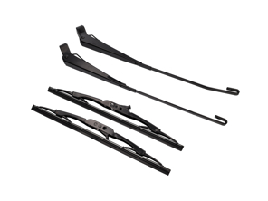 Wiper arm with blades, front, SET OF 2 LHD, Black. Porsche 911 1965-94 - 9500003, 90162893000