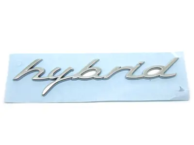 HYBRID - Chromen vleugelbadge voor Porsche 958 Cayenne MKIII - 958559499000C1, 95855949900, 958559500000C1, 95855950000