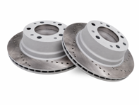 Dischi freno posteriori forati (coppia). Porsche 911 / 930 - 90135204114 - 901 352 041 14 rd