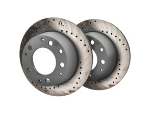 Hintere Bremsscheibe, gelocht (Paar). Porsche 911 / 930 - 90135204114 - 901 352 041 14 rd