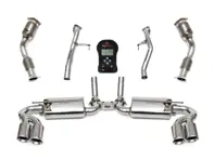 Fabspeed Exhaust Performance Package WITH ECU Tuning Upgrade, Polished Stainless Steel. Porsche 957 Turbo / Turbo S (2008-2010) - 95511302340, 95511302440, 95511302230, 95511302231, 95511302130, 95511302131 - FS.POR.957T.SPKGEP