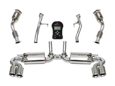 Kit di scarico ad alte prestazioni Fabspeed con rimappatura centralina, in acciaio inox lucidato. Porsche 957 Turbo / Turbo S (2008-2010) - 95511302340, 95511302440, 95511302230, 95511302231, 95511302130, 95511302131 - FS.POR.957T.SPKGEP