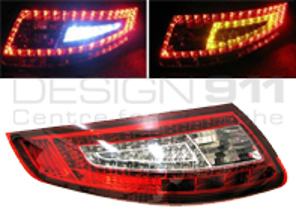 Indicator unit rear, Clear / Red with LED bulbs for Porsche 997 - 99763100095