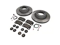 ACHTER Remblokken en remschijfpakket Porsche 997 3.6L C4 - 99735294904, 99761275402, 99635208600, 99635208602, 99635240502, 99635240602