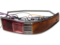 Knipperlicht achterunit & lens in plastic voor Early SWB Porsche 911/912 1965-68 - 90163140300, 90163140400, 90163140301, 90163140401 - 15878S, 15878D, 1695300670, 1695300680