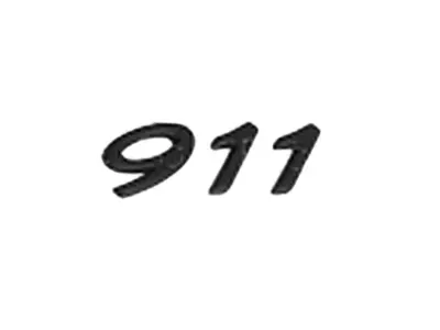 Insignia NEGRA '911' en la tapa trasera. Porsche 991 - 99155923103