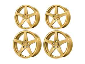 DD1 5-Bolt Alloy Wheel Set Satin Gold. Porsche 992.2 GTS - 992.25.20.F.SG, 992.26.02.R.SG