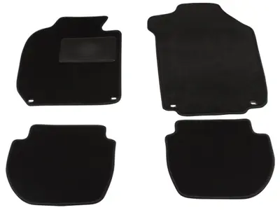 Fußmattensatz mit Befestigungsclips, in Schwarz. Porsche 911 74-89 Coupe LHD Autos - 1601700510 - 1601700510