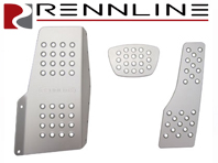 Rennline Aluminium 3 Piece Pedal Set Perforated. Porsche 911/912/930 Targa + Cab/ 964/993 Tiptronic - P44.22.13, P442213