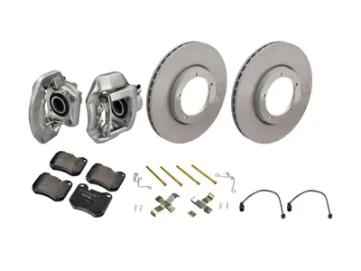 Remklauw, schijf en remblokkenset voor. Porsche 944 / 944S 1984-89 - 94435142900, 94435143000, 477405083A, 477405083D, 91135104120, 94435195102, 94435195103, 94435195104, 477698155, 92835194200, 92835195100