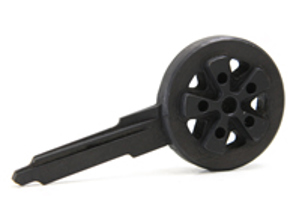 Blank key shank in black Fuchs Retro Porsche 911 1965-89 / 964/ 993 - 91153890300, 91453190310, 94453804101