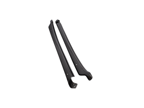 Rails de garniture de panneau latéral arrière intérieur Rennline endommagés, en fibre de carbone. Porsche 911 Coupé - 91155509100, 9115550920