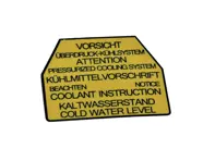 冷却液膨胀罐贴纸。保时捷 928 - 92800651101 - PAKKW