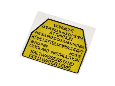 Adesivo per serbatoio di espansione del liquido di raffreddamento. Porsche 928 - 92800651101 - PAKKW