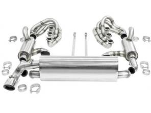 Système d'échappement sport CARGRAPHIC GT pour carrosserie rétro, avec collecteur ID42 GT, chauffage, sortie d'échappement gauche - 96411104504, 96411104605, 96411104502, 96421103905, 96421103932, 96421104004