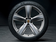 Llantas de aleación deportivas de diseño exclusivo Macan de 21' y neumáticos de verano Original Porsche - 95B044668K