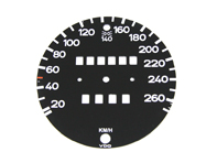 Speedo dial face in black 911 G 74-84 MPH to KMH conversion - 91164151700