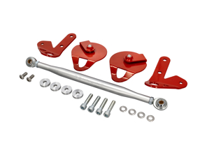 Stabilisator voor het achterste subframe met spanbanden (voor en achter) van Rennline. Porsche 986 Boxster / 987 Cayman / 987 Boxster - E32.35.SB96, E3235SB96