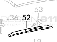 Bande d'eau Targa Soft Top. Porsche 911 70-89 - 90156530345, 90156530445